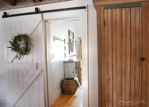 The Barn bathroom off the living room The Barn bathroom off the living room
