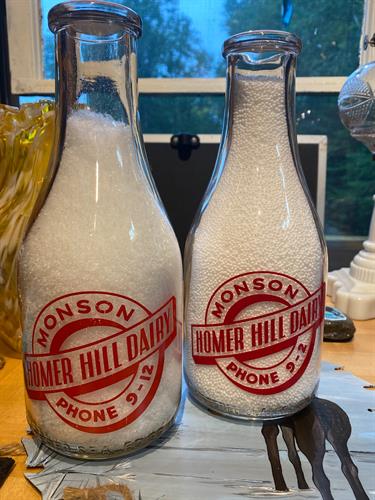 Monson milk bottles are especially hard to find.