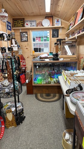 Inside the main building we have everything from cameras to uranium glass and, of course, local memorabilia.