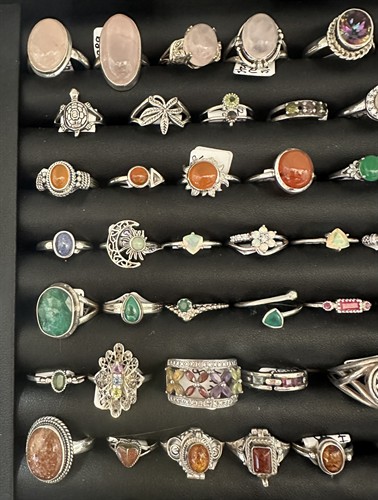 We specialize in Sterling and gemstones and we have gold, too.