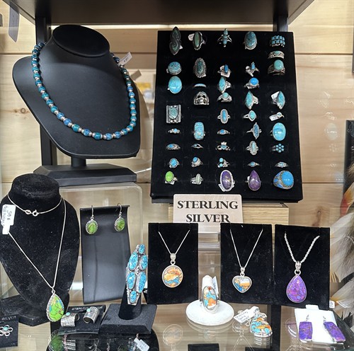 In addition to turquoise jewelry shown here, we have jewelry featuring tourmaline, amethyst, peridot, opal, topaz and many other stones.