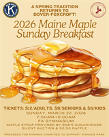 2026 Kiwanis Maine Maple Sunday Pancake Breakfast