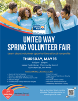United Way Manitowoc County to Host Spring Volunteer Fair May 16 at Lester Public Library