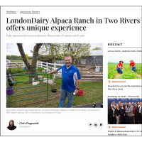 LondonDairy Alpaca Ranch Featured in The Business News