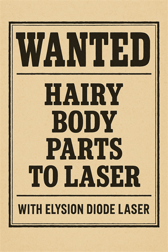 Laser hair removal at Restoration Bar in Port Charlotte, Florida. See the difference our device makes! We offer Elysion diode laser hair removal, treats all skin tones and all hair color except white. Pain free! Quick & efficient! RESULTS! 