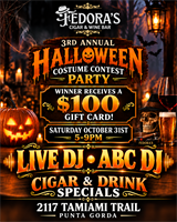 Halloween Party at Fedora's Cigar & Wine Bar