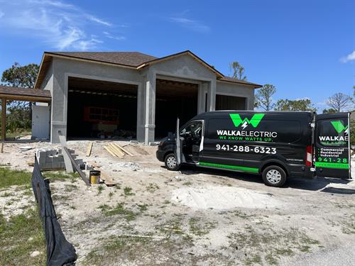 New construction garage in Englewood, FL