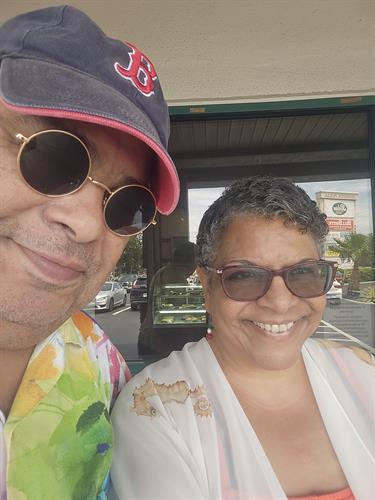 Impromptu Selfie at Perkins Restaurant Bobbi and Pete 
