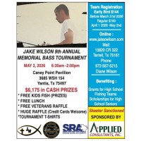 Jack Wilson 9th Annual Memorial Bass Tournament