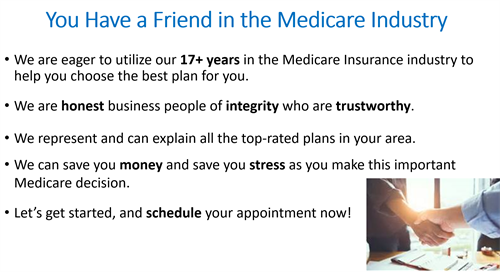 You Have a Friend in the Medicare Industry