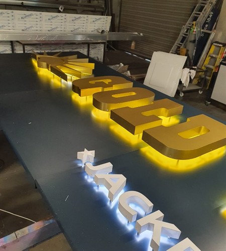 Halo Lit 3D Letters - Gold Rush Arcade - Tramore