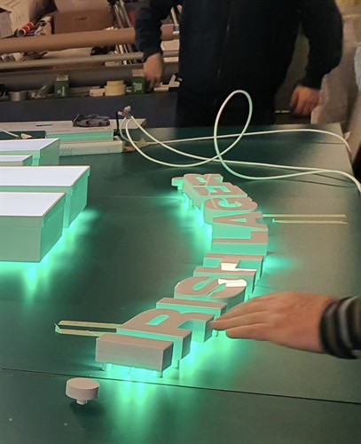 Halo Lit 3D Stainless Steel Lettering - RI-RA - co.Wicklow