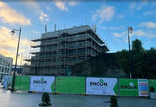 Heras Fence Mesh Banners - Construction Site Signage - ENCON - Waterford