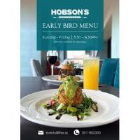 Exciting New Early Bird Menu at The Tower Hotel’s Hobson's Restaurant!