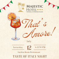 Taste of Italy Night at the Majestic Hotel