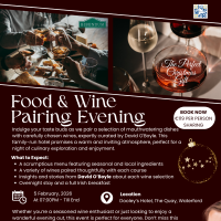 Food & Wine Pairing Evening at Dooley's Hotel