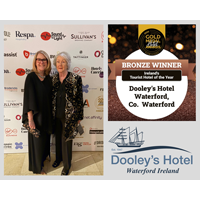 Dooley’s Hotel wins Tourist Hotel of the Year - Bronze at prestigious Gold Medal Hotel Awards