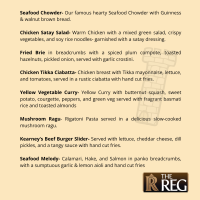 Winter Promotional Express Menu at The Reg