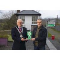 Mayor of Waterford City and County accepts Waterford Greenway award