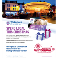 Shop Local this Christmas with Waterford Credit Union's Member Reward Card