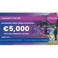 Waterford Credit Union is investing €5,000 into our community in 2023!