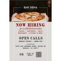 Now Hiring for our Old Orchard Location - Servers, Bartenders, Hosts, Management, Culinary & More!