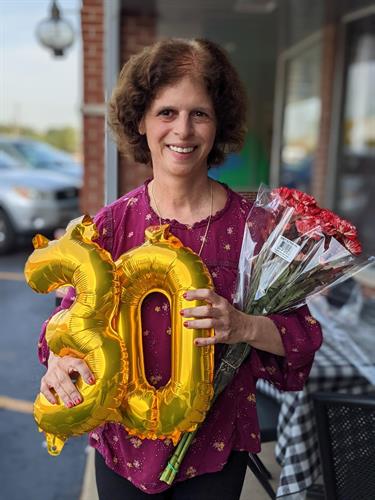 Joanne celebrates 30 years of employment with support from Orchard Village.