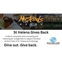 Mustards Grill Gives Back- Corkage Match Month