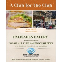 Dine & Donate: A Club for the Club at Palisades Eatery