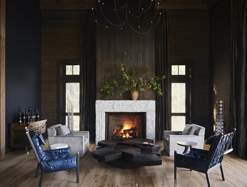The Red Barn's style private lounge at Theorem Winery in Calistoga