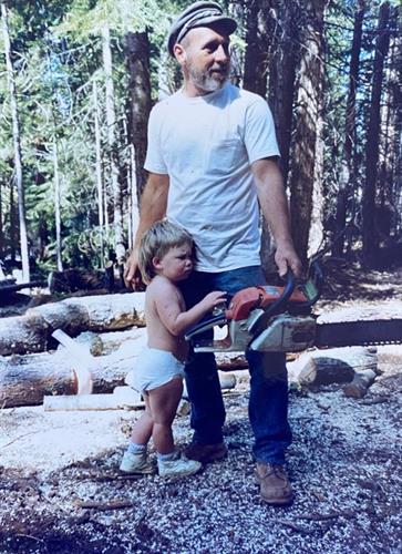 Where the love of it all began.  John with his Grandpa in the woods. 