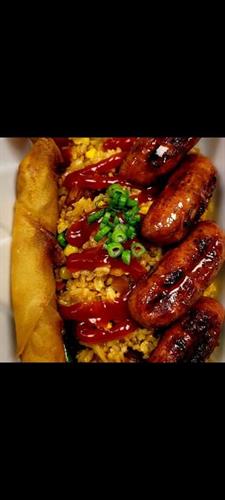 Grilled Longganisa (Sweet Filipino Sausage) Plate