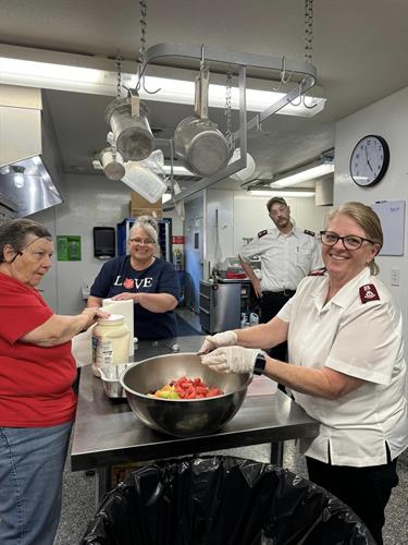 Serving meals during The Park Fire Incident