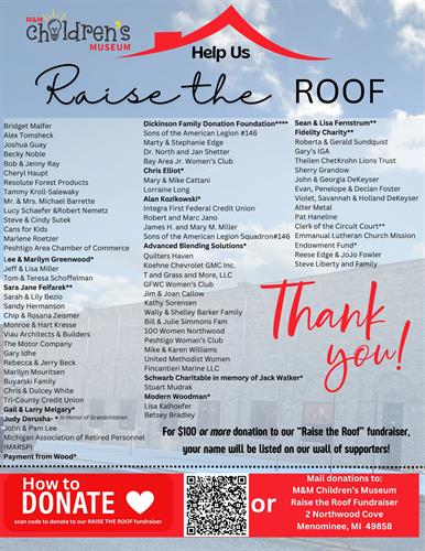 RAISE THE ROOF SPONSORS