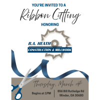 Ribbon Cutting // RA Heath Construction & Millwork