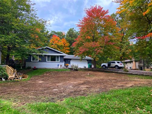 Finished yard before grass grew