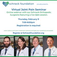 Schneck Foundation: Virtual Joint Pain Seminar