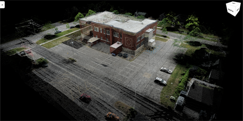 Drone-generated 3D Model of former TCAPS admin building