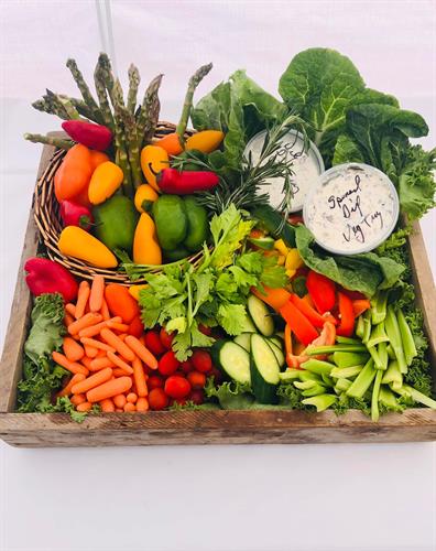 Veggie tray proudly made by Catering