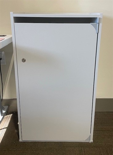 We offer document shredding for area companies and can supply locked units for your office.