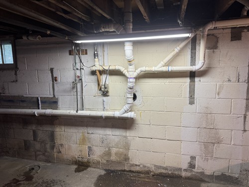 more piping for basement bathroom
