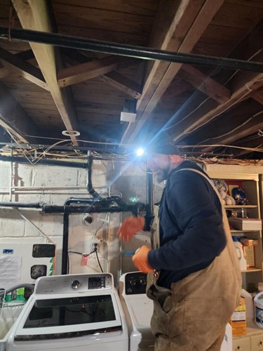 Today is busy, busy busy as well! Our schedule is packed! This morning started in Medford :  The guys, Cut out saddle valve installed tea into waterline new angle stop connect icemaker 