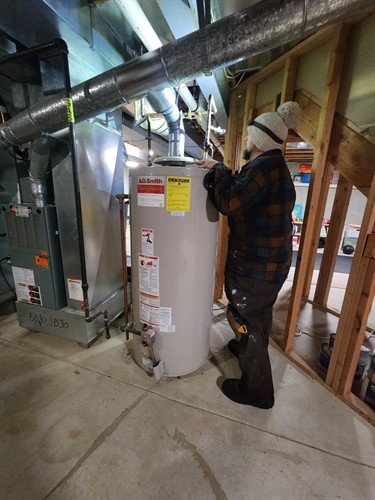 installing a new 75 gallon Bradford white water heater