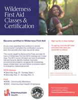 Become certified in Wilderness First Aid!