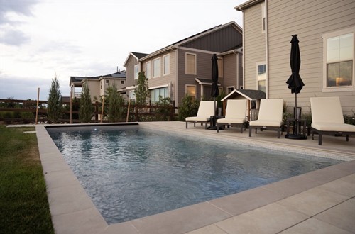 Shale Gray Fiberglass Pool in Erie, CO 