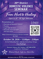 From Hurt to Healing: CPD 20th District Domestic Violence Seminar
