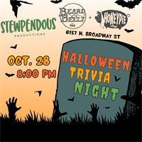 HALLOWEEN TRIVIA NIGHT w/ Stewpendous Productions at Beard & Belly + Honeypie