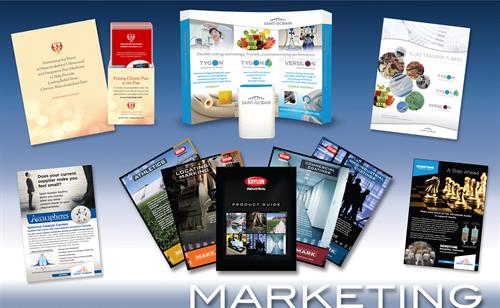Variety of Marketing Promotional Materials Developed for Various Customers.