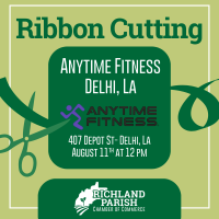Ribbon Cutting- Anytime Fitness Delhi, La