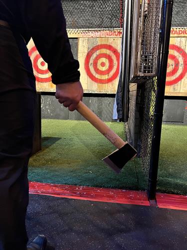 Axe Throwing- Ages 18+, Up to 4 guests per stall.... AND BIG AXE THROWING! 